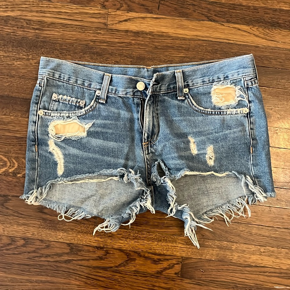 Rag & Bone Jean booty shorts medium light denim